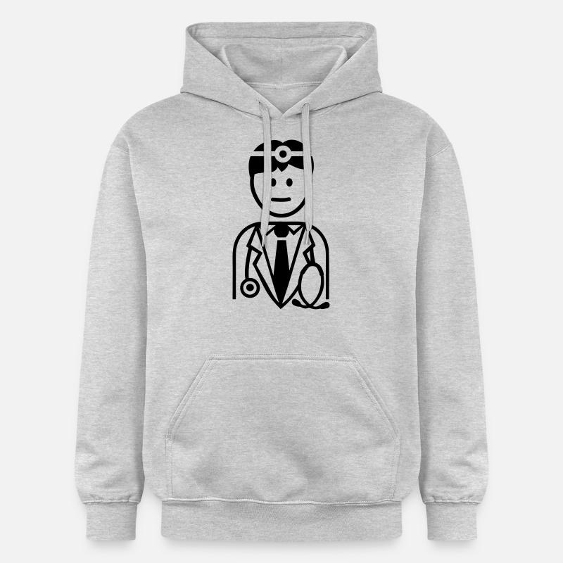 Docteur - Sweat à capuche Softstyle® Gildan Unisexe - gris clair chiné