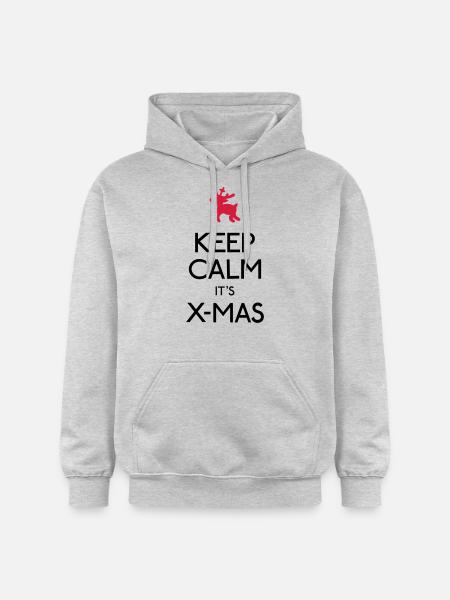 Keep Calm X-mas - Sweat à capuche Softstyle® Gildan Unisexe - gris clair chiné