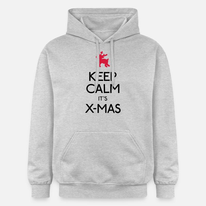 Keep Calm X-mas - Sweat à capuche Softstyle® Gildan Unisexe - gris clair chiné