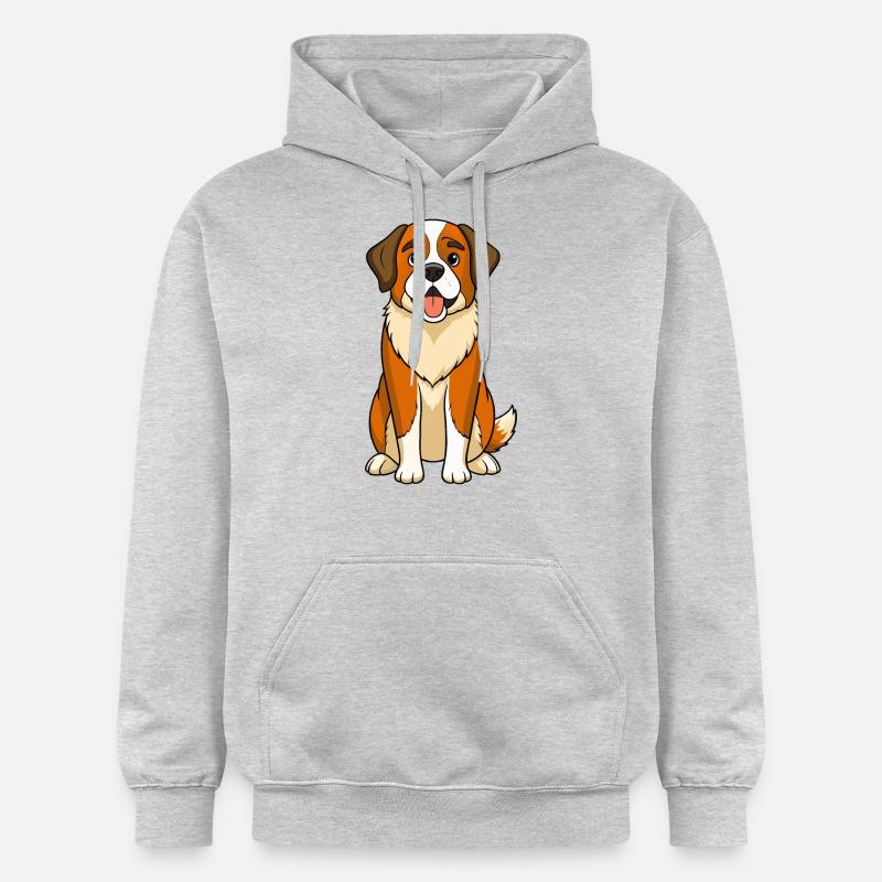 Expression douce Saint Bernard - Sweat à capuche Softstyle® Gildan Unisexe - gris clair chiné