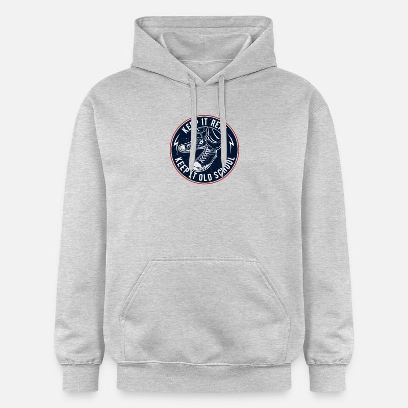 Gardez-la vieille école - Sweat à capuche Softstyle® Gildan Unisexe - gris clair chiné