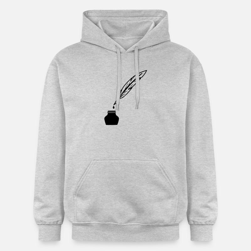 Le printemps comme stylo pour écrire - Sweat à capuche Softstyle® Gildan Unisexe - gris clair chiné