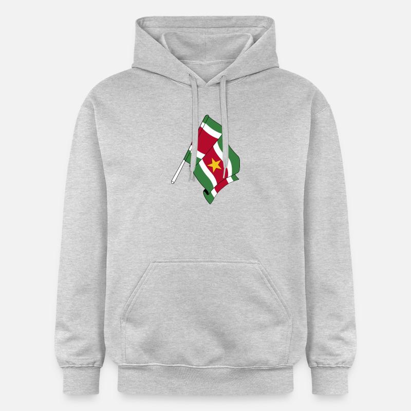 Drapeau du Suriname - Sweat à capuche Softstyle® Gildan Unisexe - gris clair chiné