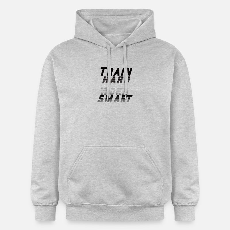train hard - work smart - Gildan Unisex Softstyle® Midweight Hoodie - Hellgrau meliert