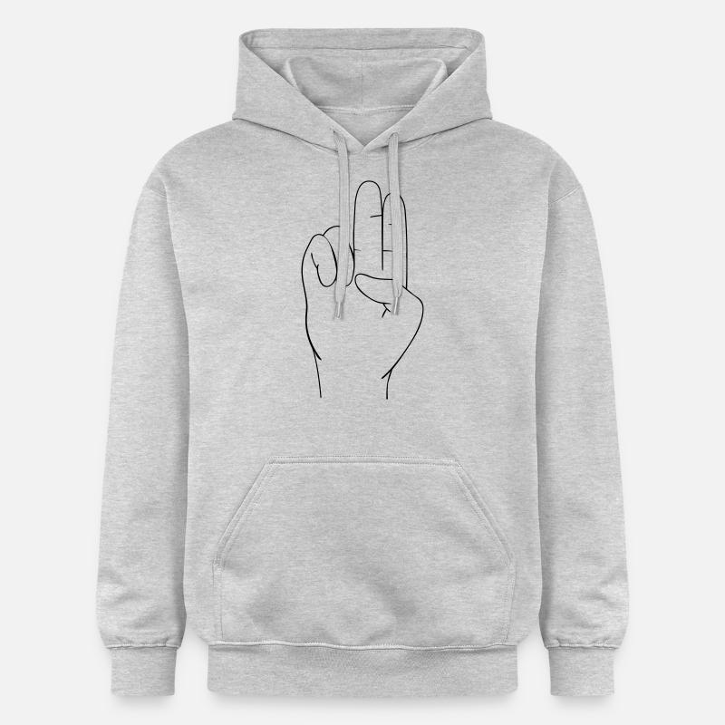Signe à la main - Sweat à capuche Softstyle® Gildan Unisexe - gris clair chiné