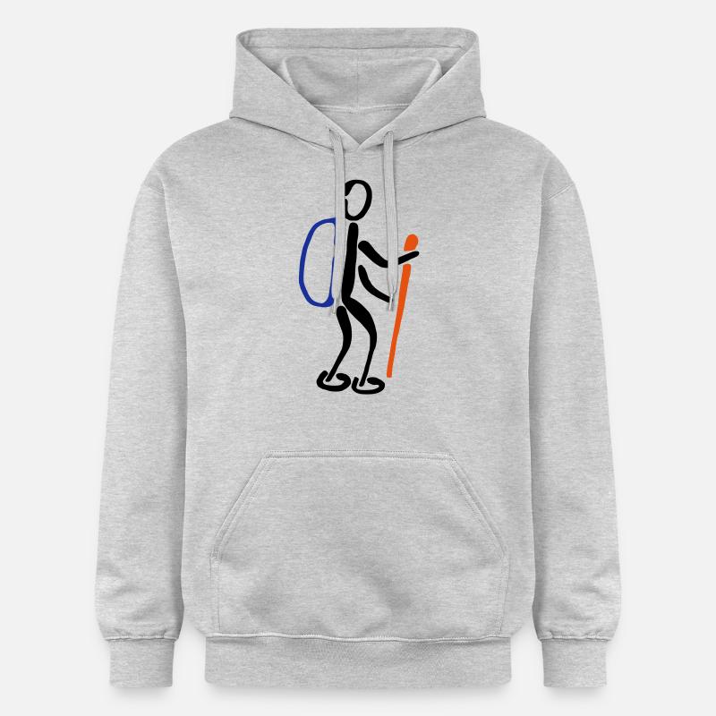 3C randonneurs à pied - Sweat à capuche Softstyle® Gildan Unisexe - gris clair chiné