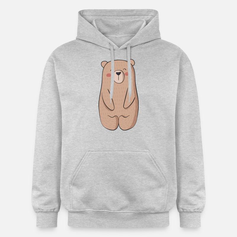 Ours ours Bear - Sweat à capuche Softstyle® Gildan Unisexe - gris clair chiné