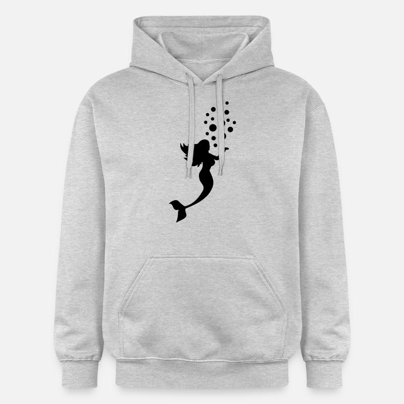 meerjungfrau_silhouette_a1 - Sweat à capuche Softstyle® Gildan Unisexe - gris clair chiné