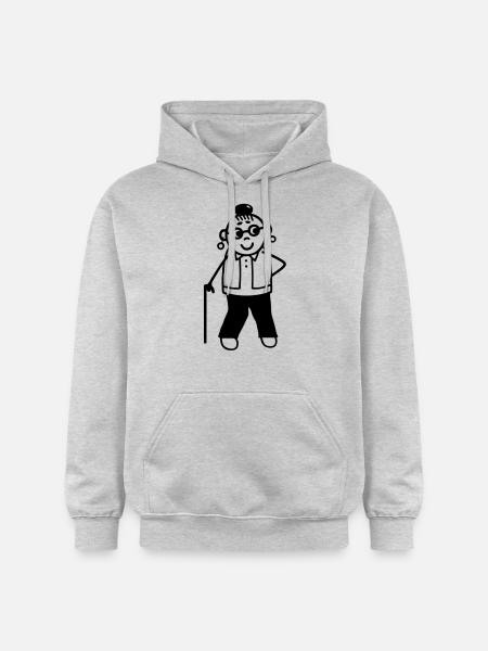 grand-mère à la retraite - Sweat à capuche Softstyle® Gildan Unisexe - gris clair chiné