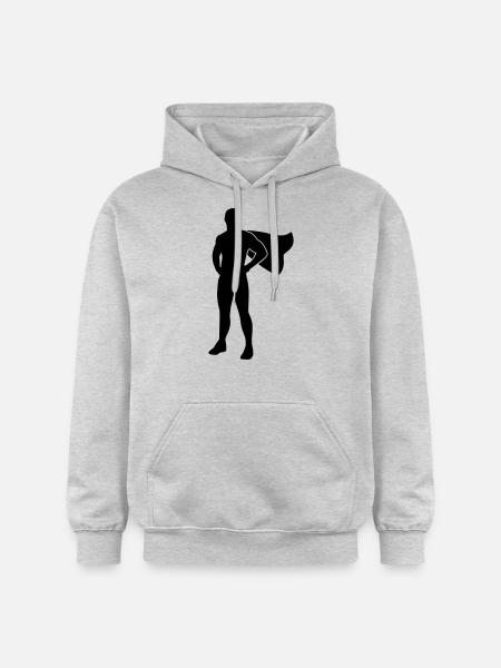 Superhero - Gildan Unisex Softstyle® Midweight Hoodie - Hellgrau meliert