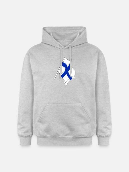 Flag of Finland - Gildan Unisex Softstyle® Midweight Hoodie - light heather grey