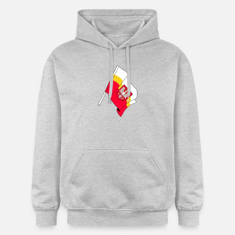 Drapeau Petite Pologne - Sweat à capuche Softstyle® Gildan Unisexe - gris clair chiné
