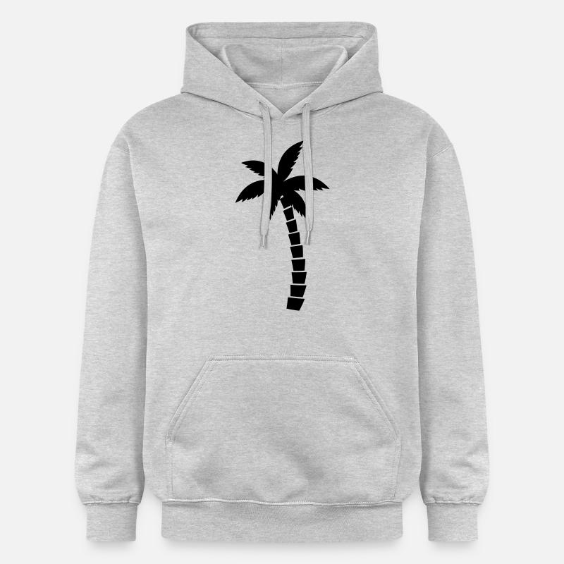 Palmier - Sweat à capuche Softstyle® Gildan Unisexe - gris clair chiné