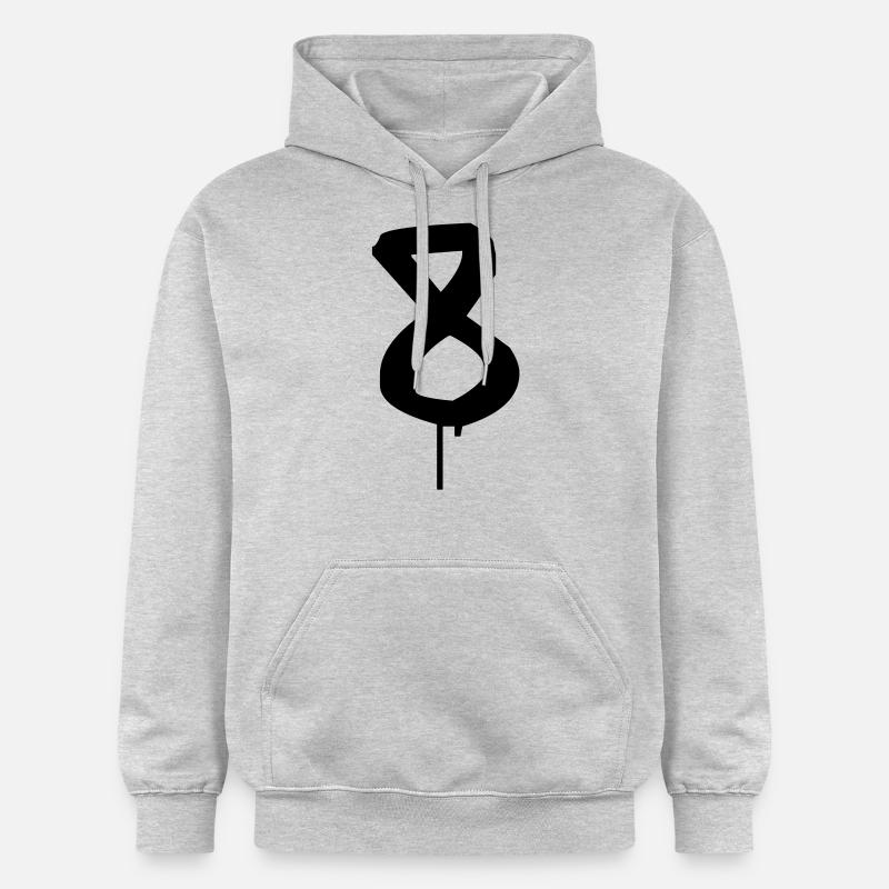 Graffiti : 8 - Sweat à capuche Softstyle® Gildan Unisexe - gris clair chiné