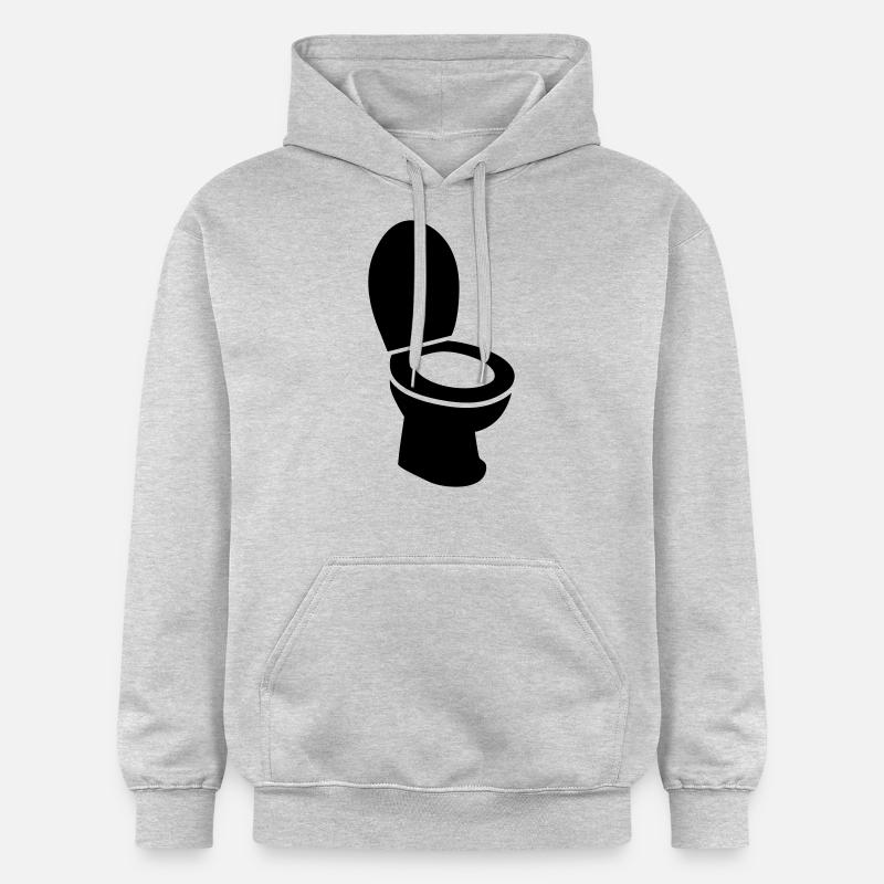 Toilette WC - Sweat à capuche Softstyle® Gildan Unisexe - gris clair chiné