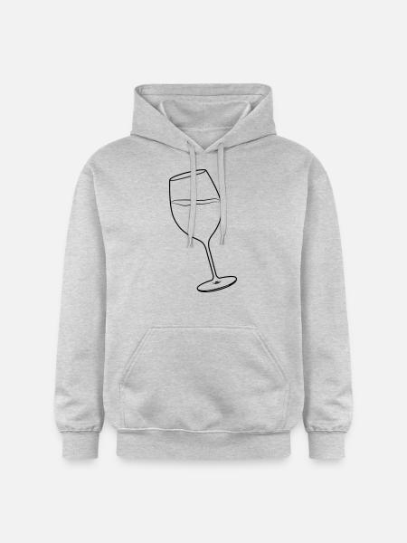 Weinglas - Gildan Unisex Softstyle® Midweight Hoodie - Hellgrau meliert