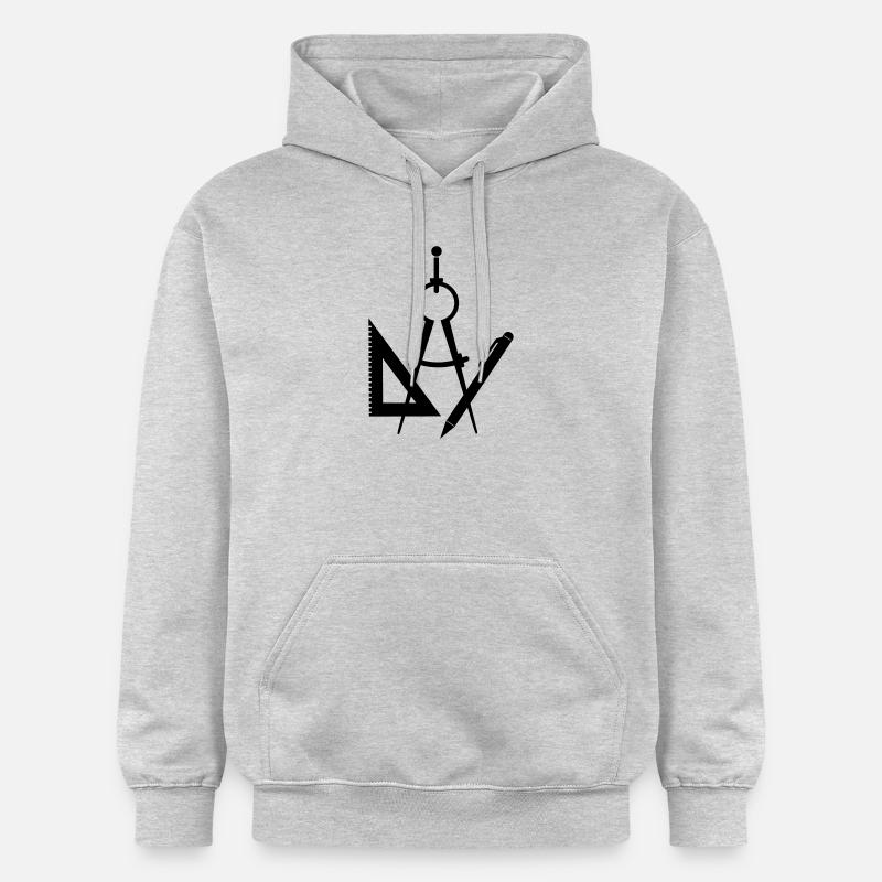 Logo de passeur d’architecte d’outils - Sweat à capuche Softstyle® Gildan Unisexe - gris clair chiné