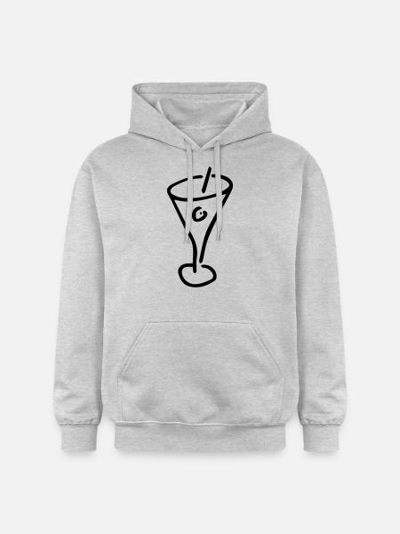 Cocktail,Bar,Nachtleben,Alkohol,Spaß,Getränk - Gildan Unisex Softstyle® Midweight Hoodie - Hellgrau meliert