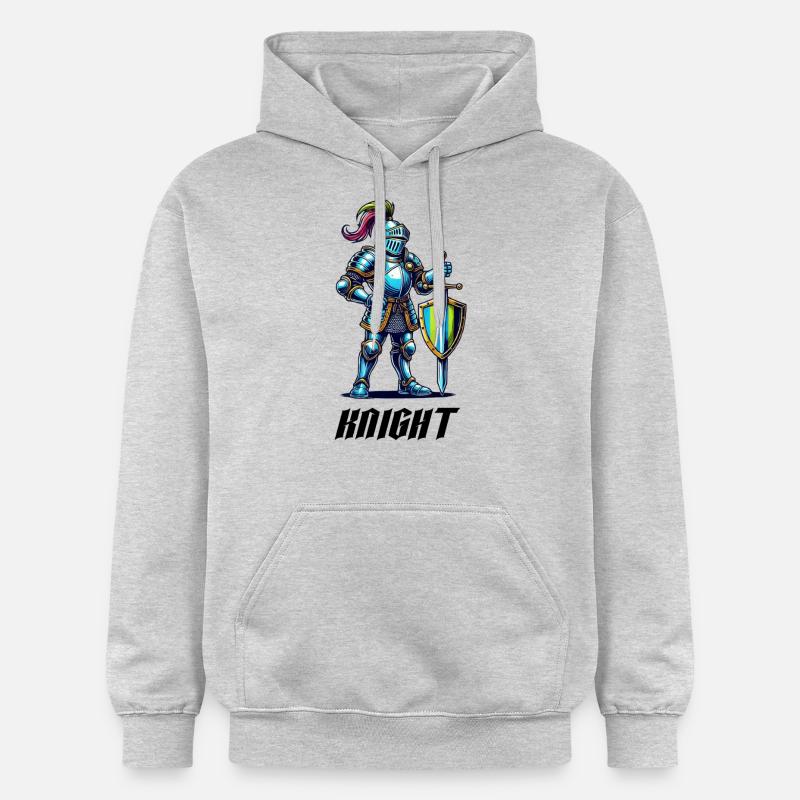 Bande dessinée Knight - Sweat à capuche Softstyle® Gildan Unisexe - gris clair chiné