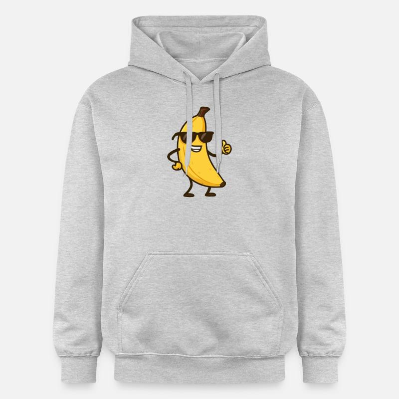 Bande dessinée banane - Sweat à capuche Softstyle® Gildan Unisexe - gris clair chiné