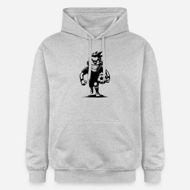 Arbitre souriant avec ballon - Sweat à capuche Softstyle® Gildan Unisexe - gris clair chiné