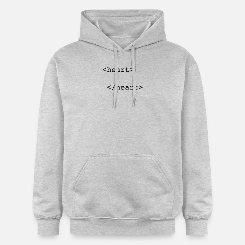 html heart - Sweat à capuche Softstyle® Gildan Unisexe - gris clair chiné