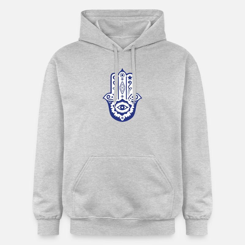 Main de Fatma par Helfspawn - Sweat à capuche Softstyle® Gildan Unisexe - gris clair chiné
