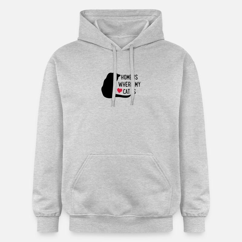 Chat - Sweat à capuche Softstyle® Gildan Unisexe - gris clair chiné