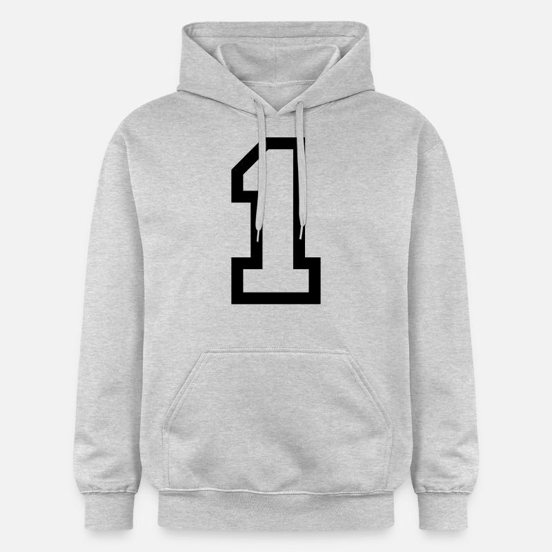 Numéro 1 - Sweat à capuche Softstyle® Gildan Unisexe - gris clair chiné