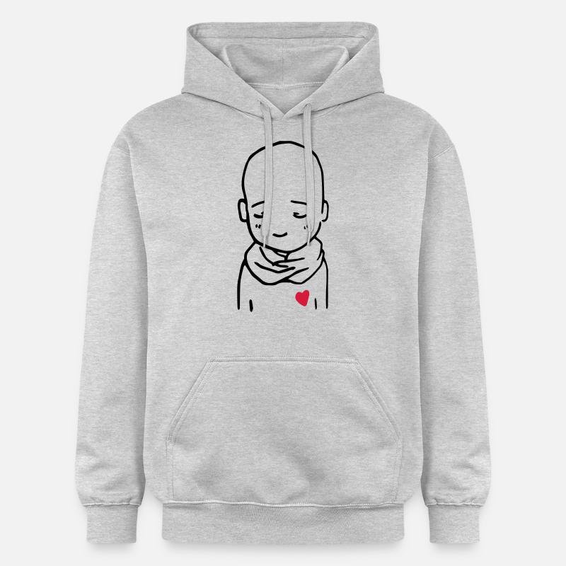 Garçon timide - Sweat à capuche Softstyle® Gildan Unisexe - gris clair chiné