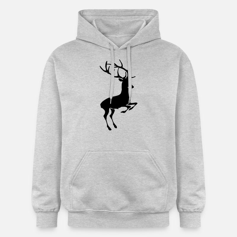 Cerf - Sweat à capuche Softstyle® Gildan Unisexe - gris clair chiné