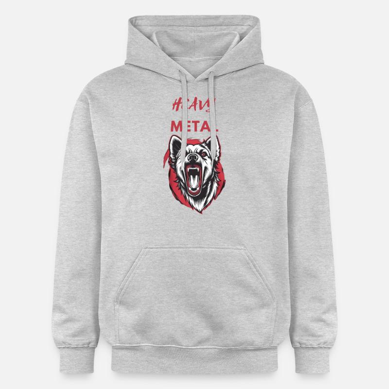 Loup de métal lourd - Sweat à capuche Softstyle® Gildan Unisexe - gris clair chiné