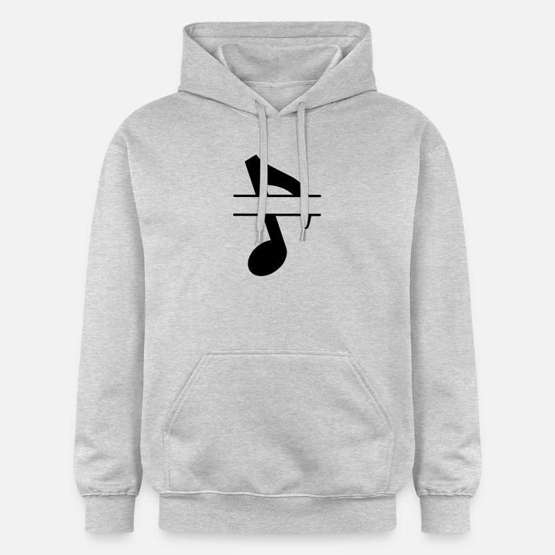 Bannière de texte note de musique - Sweat à capuche Softstyle® Gildan Unisexe - gris clair chiné