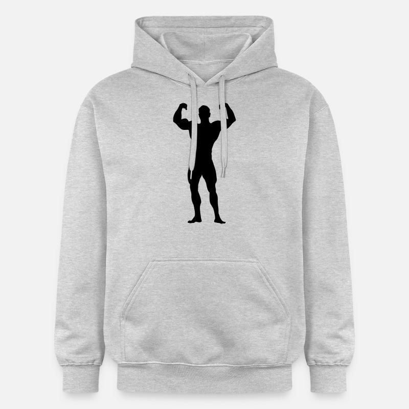 bodybuilder - Sweat à capuche Softstyle® Gildan Unisexe - gris clair chiné