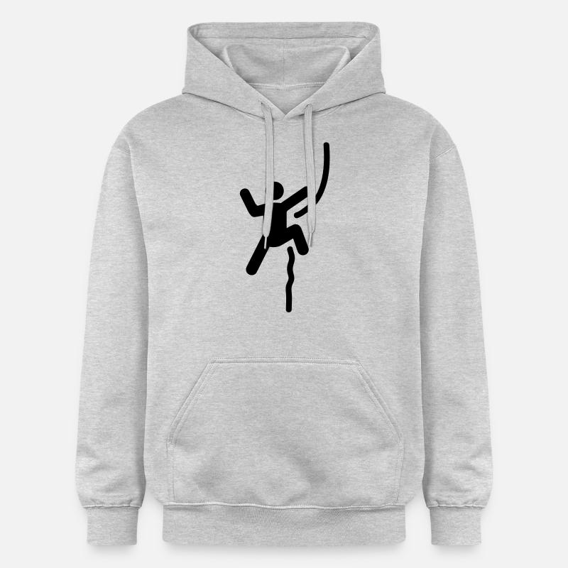 klettern_f1 - Sweat à capuche Softstyle® Gildan Unisexe - gris clair chiné
