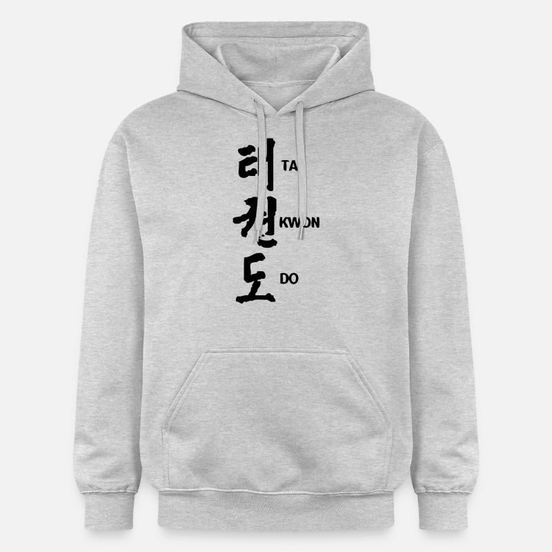 taekwondo symbol chinois2 - Sweat à capuche Softstyle® Gildan Unisexe - gris clair chiné