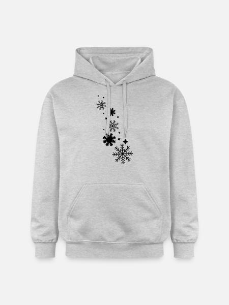snowflakes_winter_ji1 - Sweat à capuche Softstyle® Gildan Unisexe - gris clair chiné