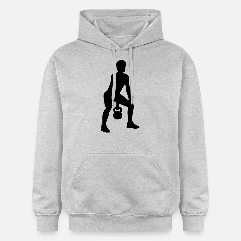 Kettlebell - Sweat à capuche Softstyle® Gildan Unisexe - gris clair chiné