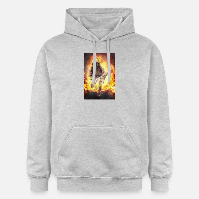 Fire Edition limitée ** ** Travailleur - Sweat à capuche Softstyle® Gildan Unisexe - gris clair chiné