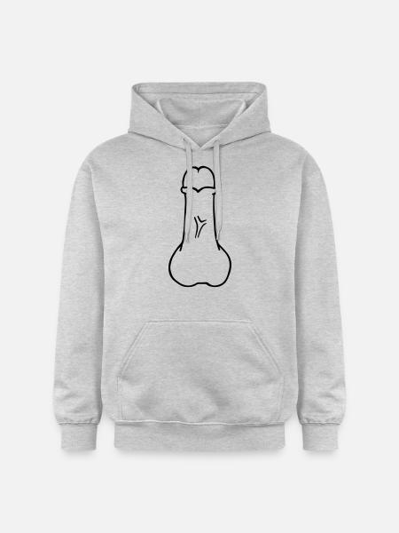 bite penis queue sexe - Sweat à capuche Softstyle® Gildan Unisexe - gris clair chiné