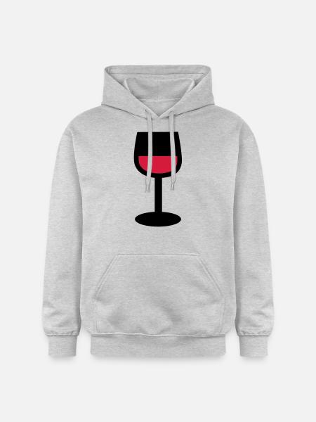 Wein Glas - Gildan Unisex Softstyle® Midweight Hoodie - Hellgrau meliert