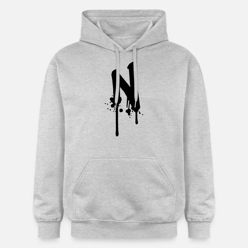 Graffiti N gouttes Farbklex spray - Sweat à capuche Softstyle® Gildan Unisexe - gris clair chiné