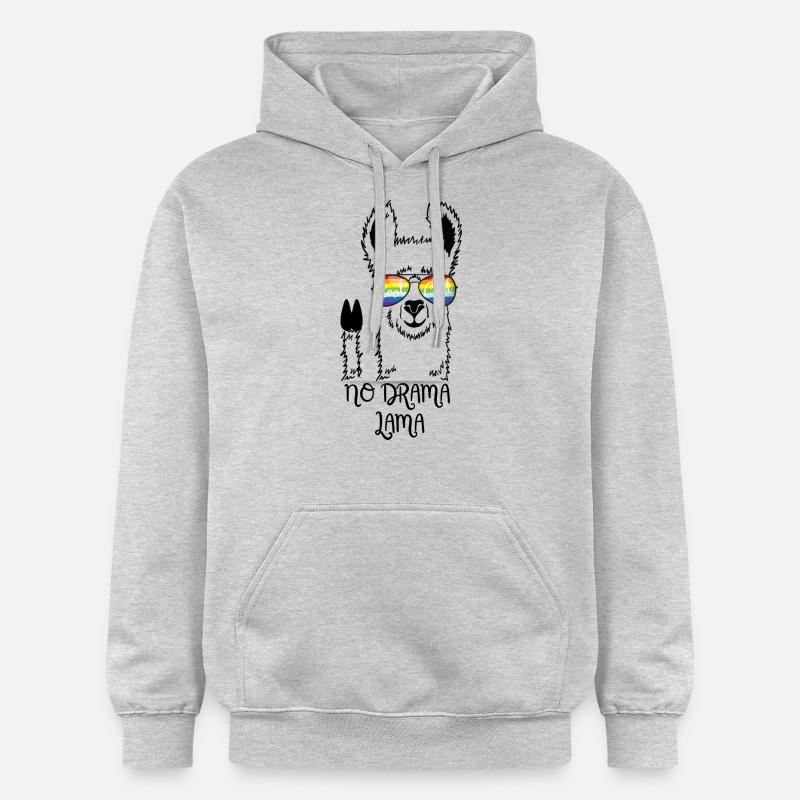 Pas de drame Lama - Sweat à capuche Softstyle® Gildan Unisexe - gris clair chiné