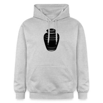 Urnenasche - Gildan Unisex Softstyle® Midweight Hoodie - Hellgrau meliert - Vorne - Liana (172cm) & Jaron (178cm)