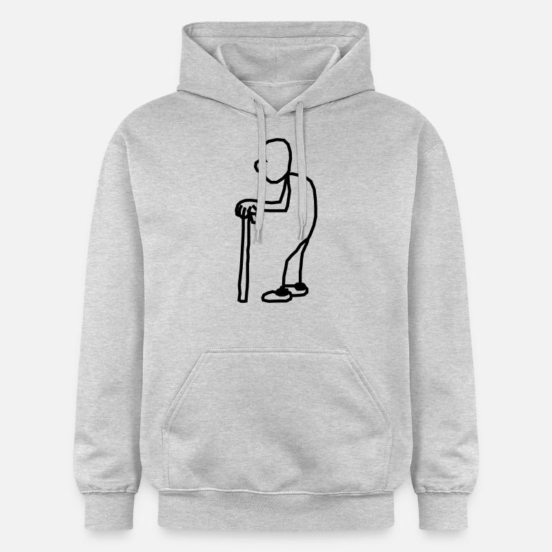 urli_das_strichmaennchen - Sweat à capuche Softstyle® Gildan Unisexe - gris clair chiné