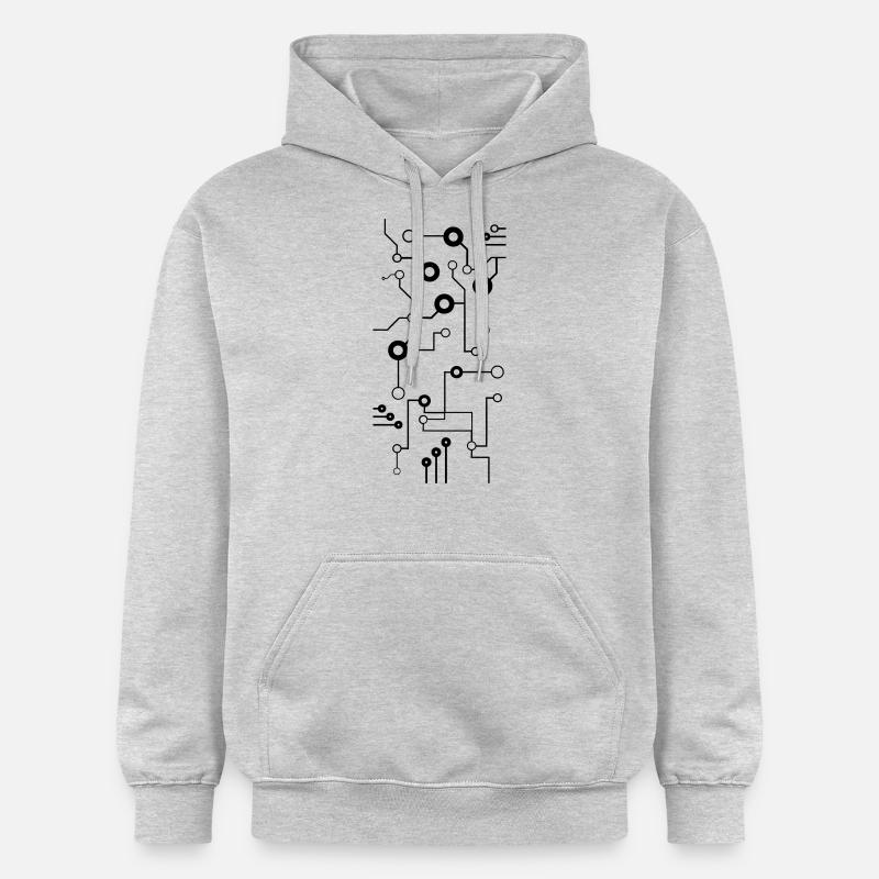 robot - Sweat à capuche Softstyle® Gildan Unisexe - gris clair chiné