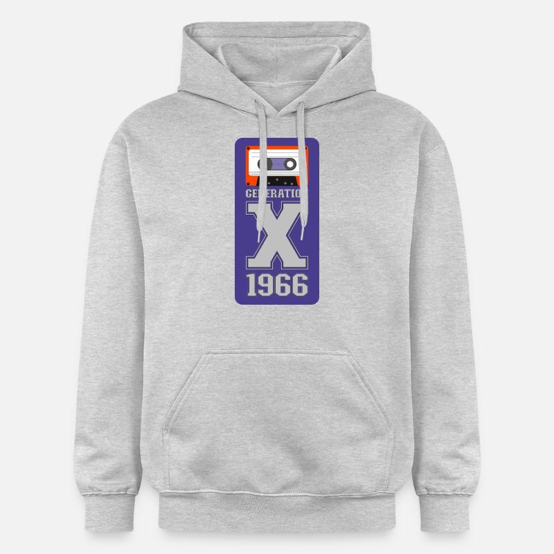 1966 Génération X espace - Sweat à capuche Softstyle® Gildan Unisexe - gris clair chiné
