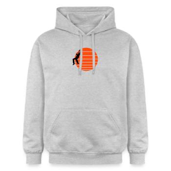 Climber - Gildan Unisex Softstyle® Midweight Hoodie - light heather grey - Front - Liana (172cm) & Jaron (178cm)