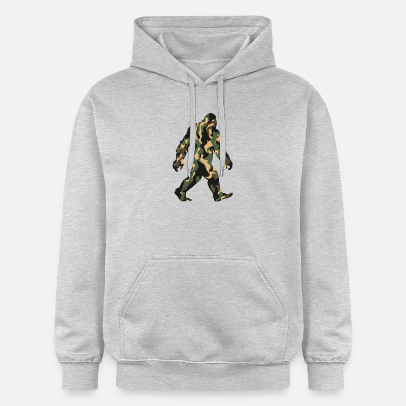 Foulée de Sasquatch de camouflage - Sweat à capuche Softstyle® Gildan Unisexe - gris clair chiné