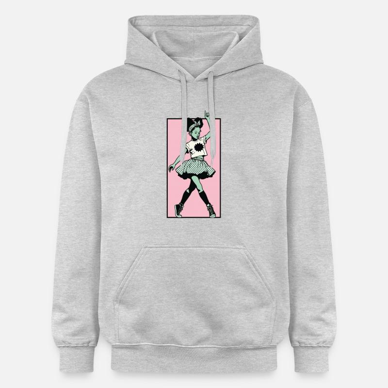 Danseuse #7 - Sweat à capuche Softstyle® Gildan Unisexe - gris clair chiné